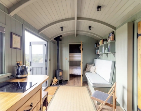 inside of shepherds hut