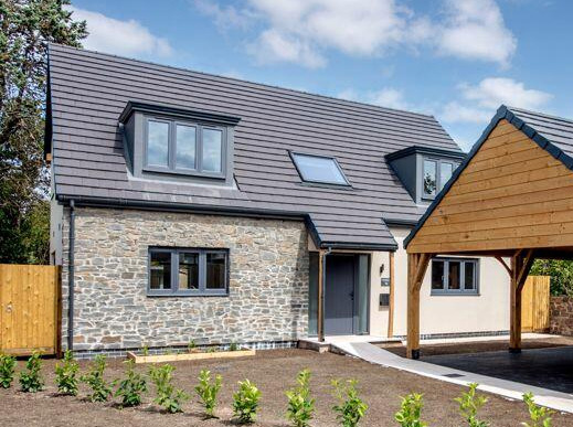 exterior of residential new home
