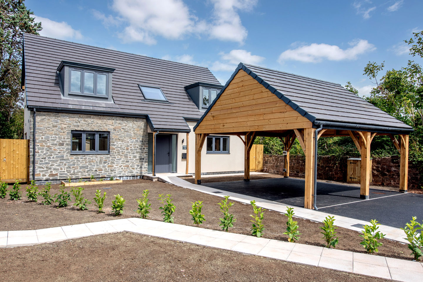 exterior of new home